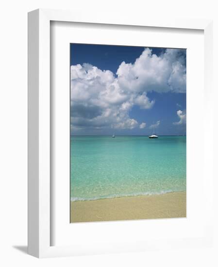 Still Turquoise Sea off Seven Mile Beach, Grand Cayman, Cayman Islands, West Indies-Ruth Tomlinson-Framed Photographic Print