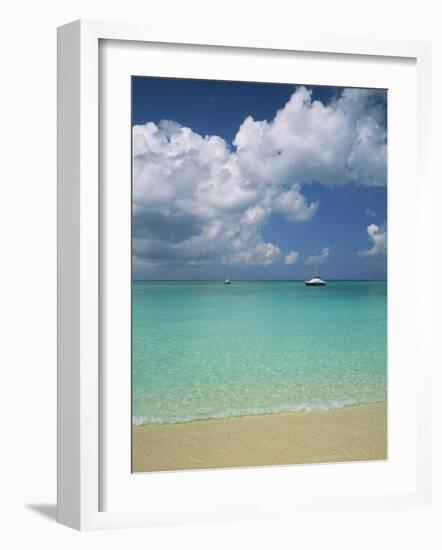 Still Turquoise Sea off Seven Mile Beach, Grand Cayman, Cayman Islands, West Indies-Ruth Tomlinson-Framed Photographic Print