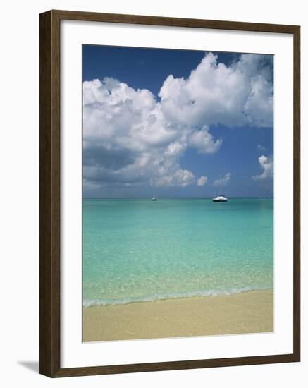 Still Turquoise Sea off Seven Mile Beach, Grand Cayman, Cayman Islands, West Indies-Ruth Tomlinson-Framed Photographic Print