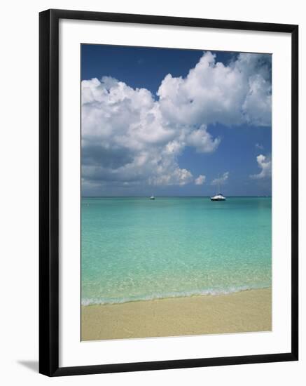 Still Turquoise Sea off Seven Mile Beach, Grand Cayman, Cayman Islands, West Indies-Ruth Tomlinson-Framed Photographic Print