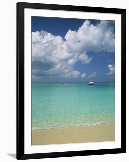 Still Turquoise Sea off Seven Mile Beach, Grand Cayman, Cayman Islands, West Indies-Ruth Tomlinson-Framed Photographic Print