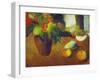 Stilleben Mit Begonie, Aepfeln Und Birne, 1914-Auguste Macke-Framed Giclee Print