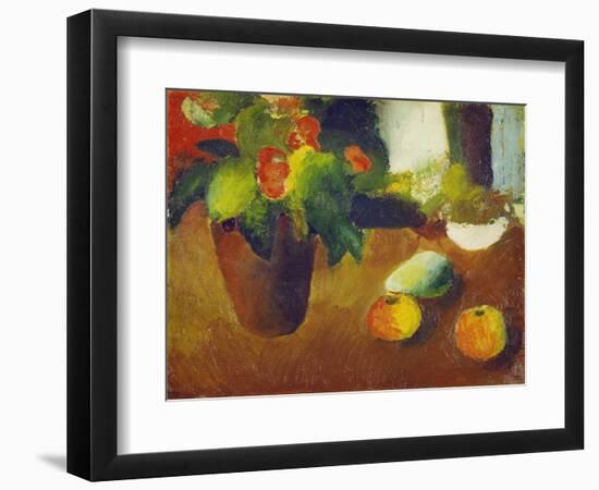 Stilleben Mit Begonie, Aepfeln Und Birne, 1914-Auguste Macke-Framed Giclee Print