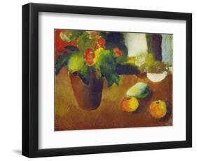 Stilleben Mit Begonie, Aepfeln Und Birne, 1914-Auguste Macke-Framed Giclee Print