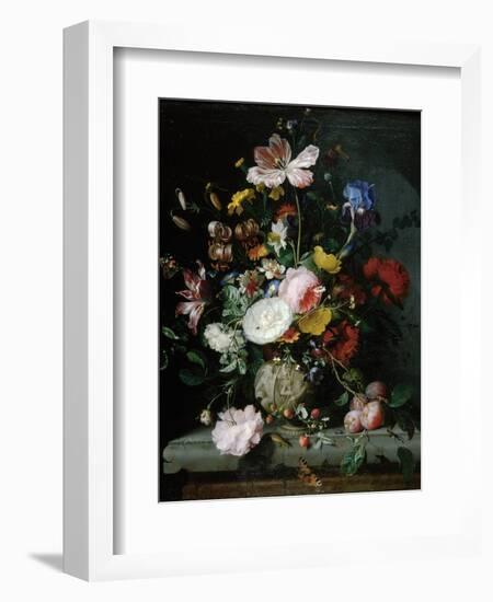 Stilleben Mit Blumenstrauss in Einer Terrakottavase, 1677-Jacob Van Walscapelle-Framed Giclee Print