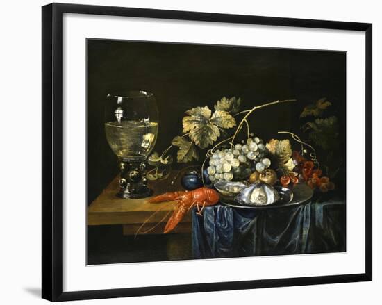 Stilleben Mit Hummer, Roemer, Muscheln Und Fruechten-Cornelis de Bryer-Framed Giclee Print