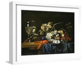 Stilleben Mit Hummer, Roemer, Muscheln Und Fruechten-Cornelis de Bryer-Framed Giclee Print