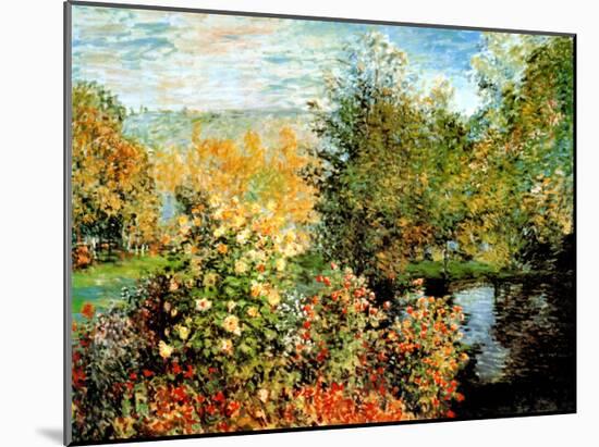 Stiller Winkel im Garten von Montgeron-Claude Monet-Mounted Art Print