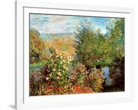 Stiller Winkel im Garten von Montgeron-Claude Monet-Framed Art Print