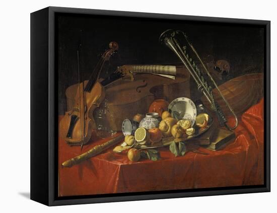 Stillleben Mit Musik-Instrumenten-Cristoforo Munari-Framed Stretched Canvas