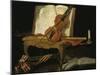 Stillleben mit Violine-Jean-Baptiste Oudry-Mounted Giclee Print