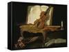 Stillleben mit Violine-Jean-Baptiste Oudry-Framed Stretched Canvas