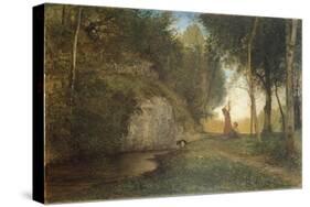 Stillness, Circa 1860-Antonio Fontanesi-Stretched Canvas