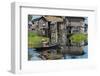 Stilt Cottages of Floating Village on Inle Lake, Shan State, Myanmar-Keren Su-Framed Photographic Print