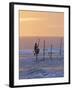 Stilt Fisherman at Weligama, South Coast, Sri Lanka, Asia-Peter Barritt-Framed Photographic Print