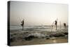 Stilt fisherman in Sri Lanka-Rasmus Kaessmann-Stretched Canvas