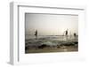 Stilt fisherman in Sri Lanka-Rasmus Kaessmann-Framed Premium Photographic Print
