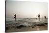 Stilt fisherman in Sri Lanka-Rasmus Kaessmann-Stretched Canvas