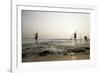 Stilt fisherman in Sri Lanka-Rasmus Kaessmann-Framed Photographic Print