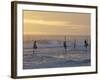 Stilt Fishermen at Weligama, South Coast, Sri Lanka, Asia-Peter Barritt-Framed Photographic Print