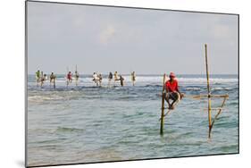Stilt Fishermen, Dalawella, Sri Lanka, Indian Ocean, Asia-Christian Kober-Mounted Photographic Print
