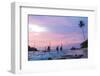 Stilt fishermen, sunset, Weligama, South coast, Sri Lanka-Peter Adams-Framed Photographic Print