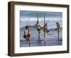 Stilt Fishermen, Weligama, Sri Lanka, Asia-Upperhall Ltd-Framed Photographic Print