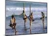 Stilt Fishermen, Weligama, Sri Lanka, Asia-Upperhall Ltd-Mounted Photographic Print