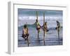 Stilt Fishermen, Weligama, Sri Lanka, Asia-Upperhall Ltd-Framed Photographic Print