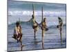 Stilt Fishermen, Weligama, Sri Lanka, Asia-Upperhall Ltd-Mounted Photographic Print