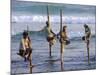Stilt Fishermen, Weligama, Sri Lanka, Asia-Upperhall Ltd-Mounted Photographic Print