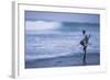 Stilt Fishing, a Stilt Fisherman in the Waves at Midigama Near Weligama, South Coast-Matthew Williams-Ellis-Framed Photographic Print