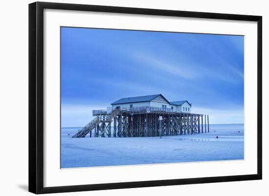 Stilt House on a Beach-Markus Lange-Framed Photographic Print