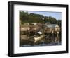 Stilt Houses and Catamaran Fishing Boat, Coron Town, Busuanga Island, Palawan Province, Philippines-Kober Christian-Framed Photographic Print