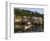 Stilt Houses and Catamaran Fishing Boat, Coron Town, Busuanga Island, Palawan Province, Philippines-Kober Christian-Framed Photographic Print