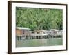 Stilt Houses of a Fishing Village, Sabah, Island of Borneo, Malaysia-Gavin Hellier-Framed Photographic Print