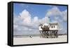 Stilt Houses on a Beach-Markus Lange-Framed Stretched Canvas