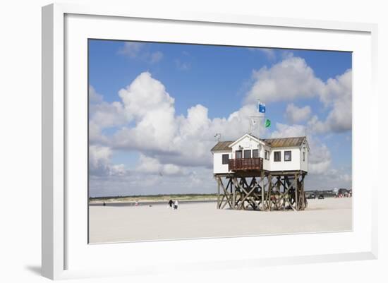 Stilt Houses on a Beach-Markus Lange-Framed Photographic Print