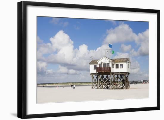 Stilt Houses on a Beach-Markus Lange-Framed Photographic Print