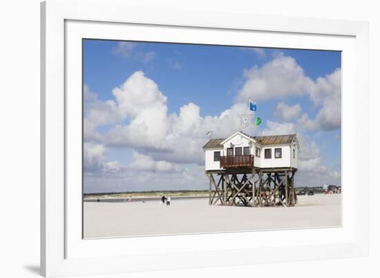 Stilt Houses on a Beach-Markus Lange-Framed Photographic Print