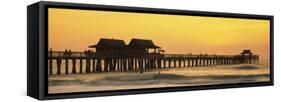 Stilt Houses on the Pier, Gulf of Mexico, Naples, Florida, USA-null-Framed Stretched Canvas