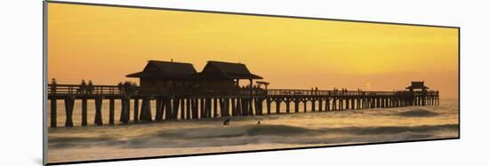 Stilt Houses on the Pier, Gulf of Mexico, Naples, Florida, USA-null-Mounted Photographic Print