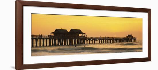 Stilt Houses on the Pier, Gulf of Mexico, Naples, Florida, USA-null-Framed Photographic Print