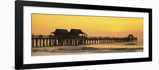 Stilt Houses on the Pier, Gulf of Mexico, Naples, Florida, USA-null-Framed Photographic Print