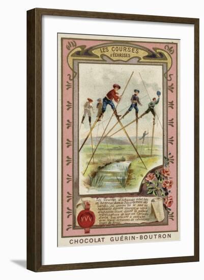 Stilt Race in the Landes, France-null-Framed Giclee Print