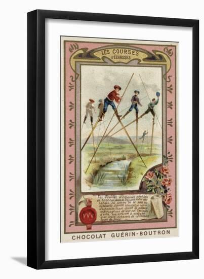 Stilt Race in the Landes, France-null-Framed Giclee Print