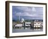 Stilt Village and State Mosque, Kota Kinabalu, Sabah, Island of Borneo, Malaysia-Robert Francis-Framed Photographic Print