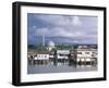 Stilt Village and State Mosque, Kota Kinabalu, Sabah, Island of Borneo, Malaysia-Robert Francis-Framed Photographic Print