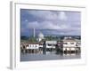 Stilt Village and State Mosque, Kota Kinabalu, Sabah, Island of Borneo, Malaysia-Robert Francis-Framed Photographic Print