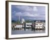 Stilt Village and State Mosque, Kota Kinabalu, Sabah, Island of Borneo, Malaysia-Robert Francis-Framed Photographic Print